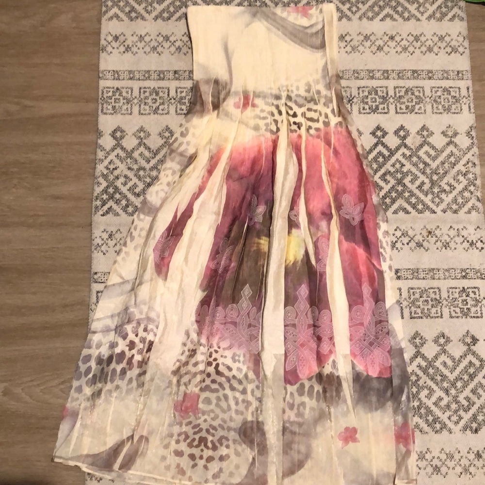 Leopard pink cream stretchy dress